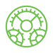green gear circle icon transparent background
